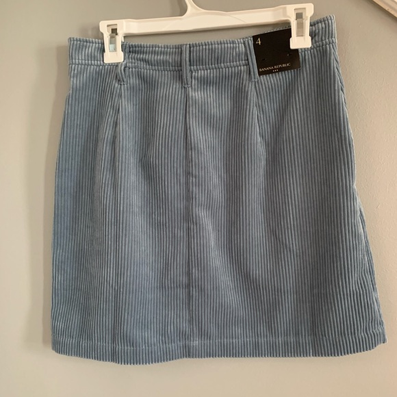 NWT Banana Republic Blue Corduroy Skirt - Picture 2 of 7